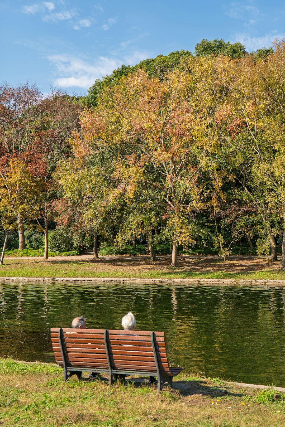 seniors relaxing in park