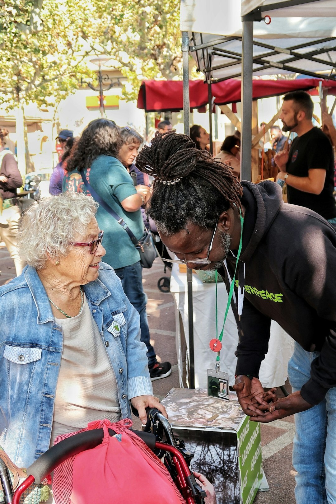seniors enjoying community event